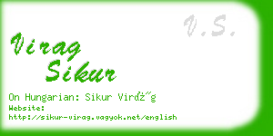 virag sikur business card